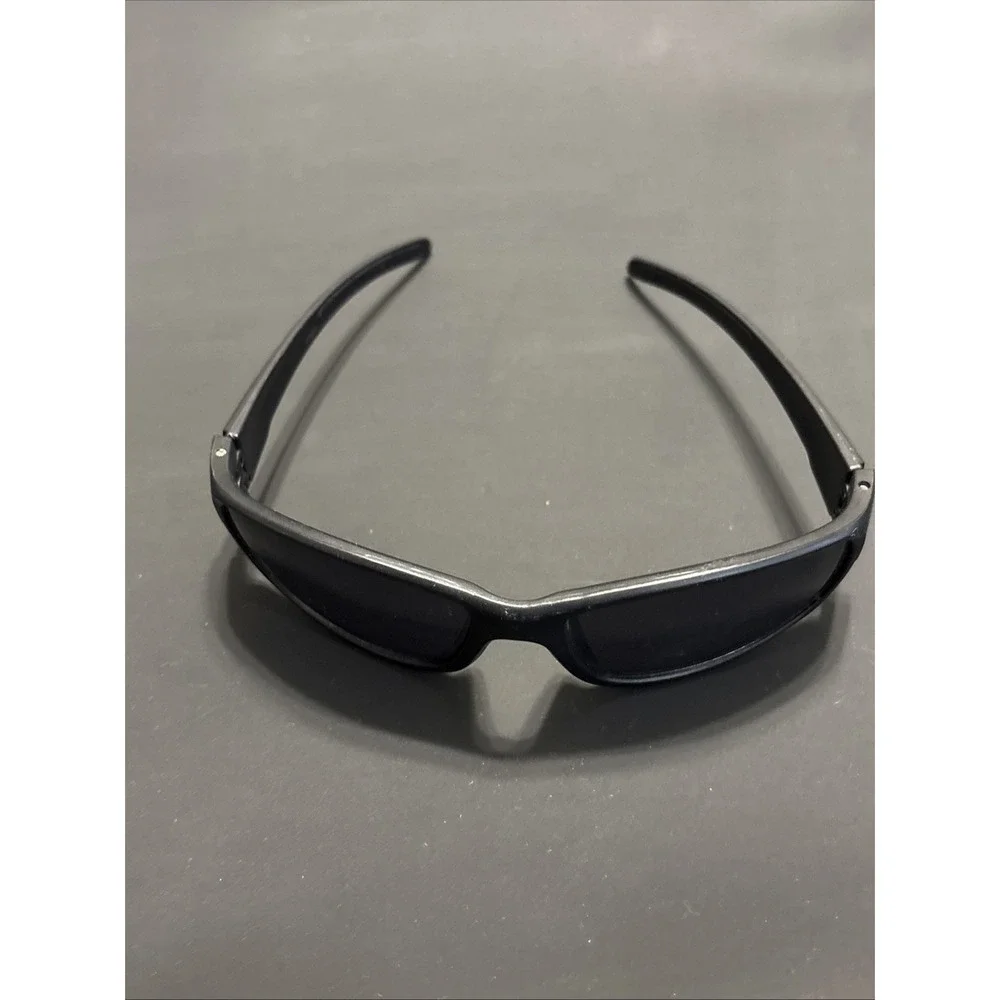 Wrap Around Sport Sunglasses Black Gray Rectangular
